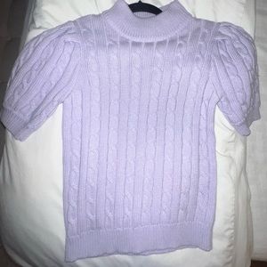 Puff sleeve knit sweater